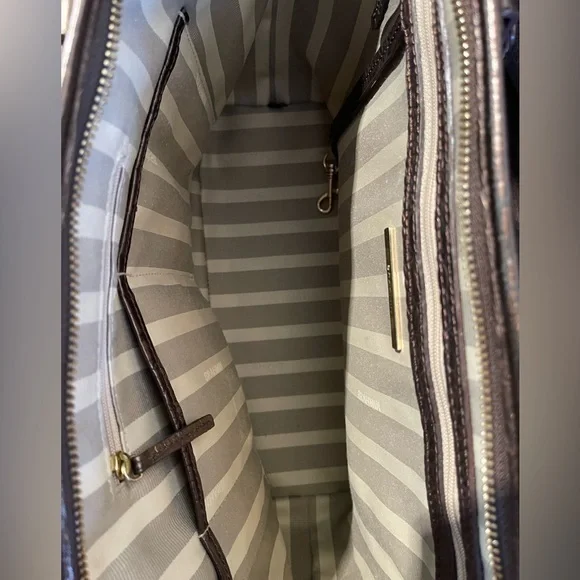 Set of Brahmin Handbag Medium Asher-Honey Carlisle With matching wallet - Picture 7 of 13